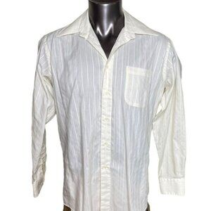 Vintage Mens Damante Single Needle Tailoring  u Dress Shirt Size 34 Neck 16.5